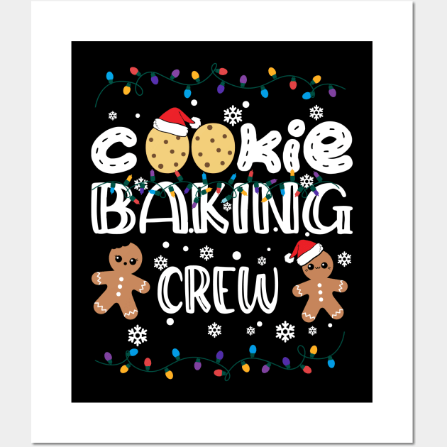 Christmas Lights Christmas Cookie Baking Crew Wall Art by jodotodesign